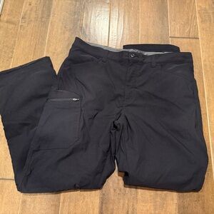 Eddie Bauer Fleece Lined Black Pants Sz 38x32